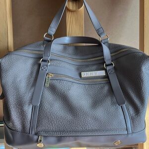 DKNY Tanish Lavender Leather Duffel Bag